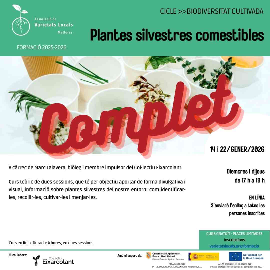 17 i 18 cartell curs silvestres gen26